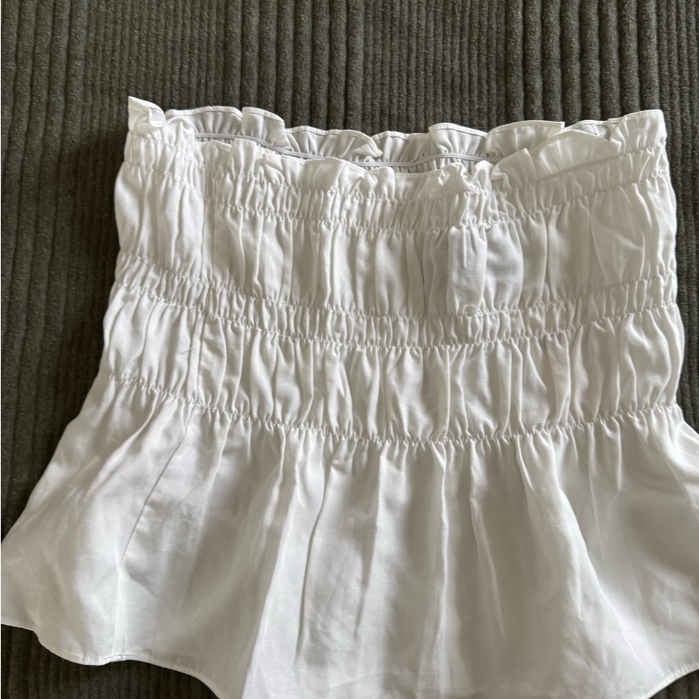 White Smocked Tube Top